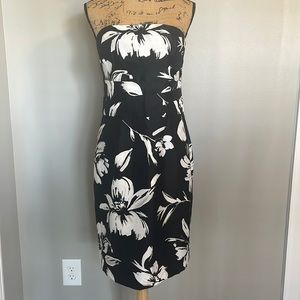 White House Black Market Black and White Floral Dress